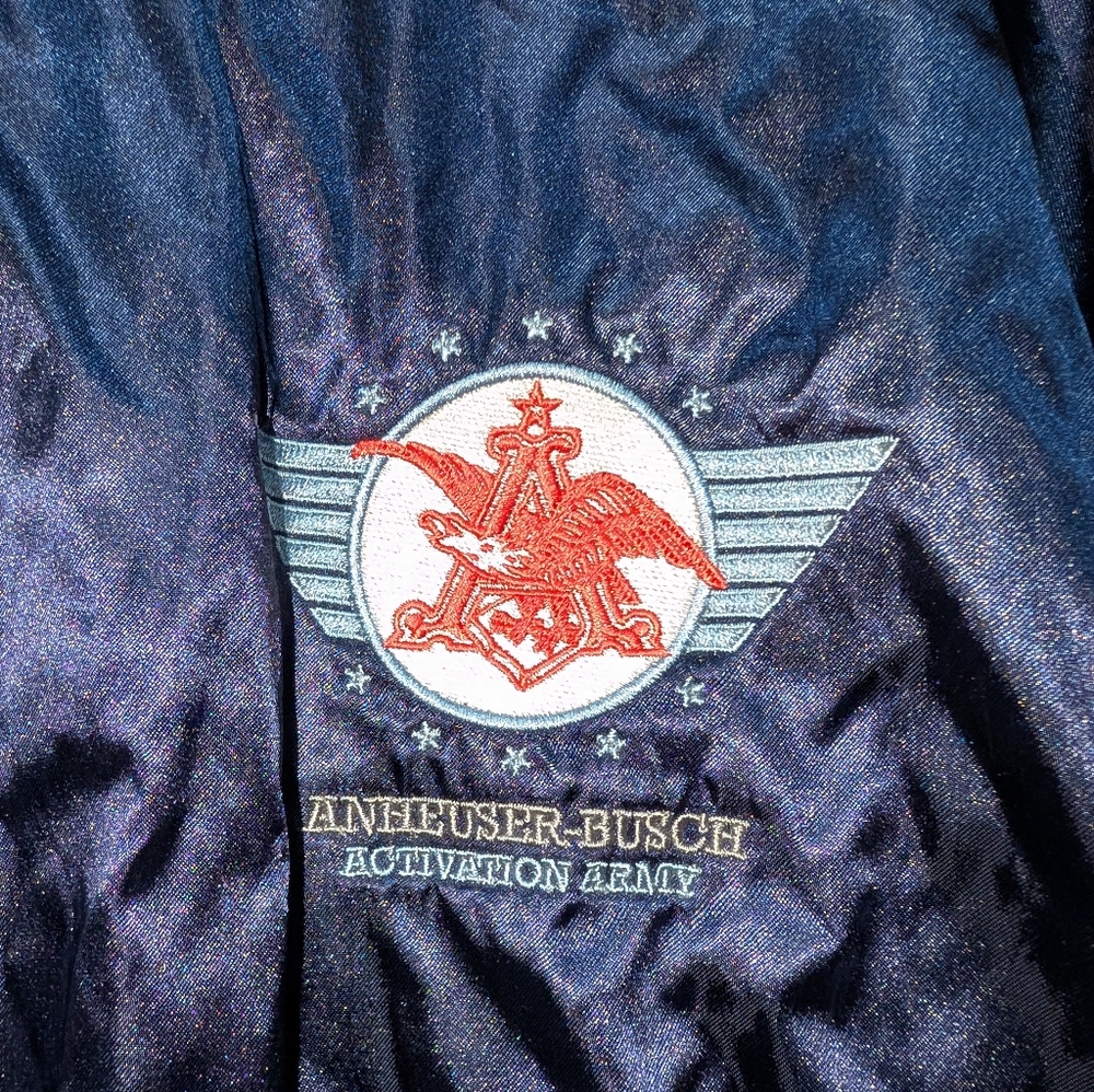 Anheuser-Busch Activation Army Satin Jacket XL - Picture 2 of 7